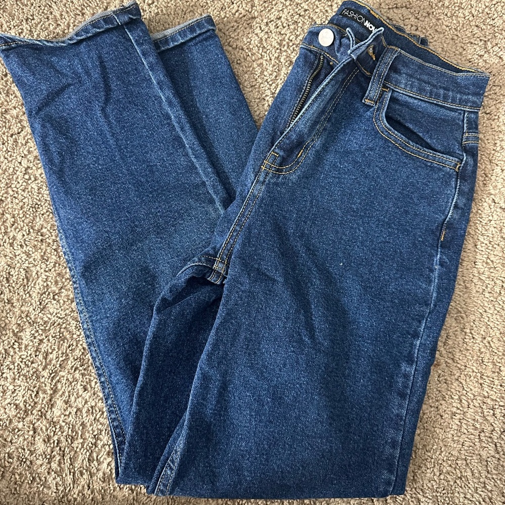 Fashion nova boyfriend jeans dark wash